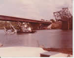 Removing the south end of the old bridge